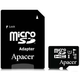 تصویر کارت حافظه‌ی اپیسر microSDHC 8GB UHS I Class10 With Adapter 