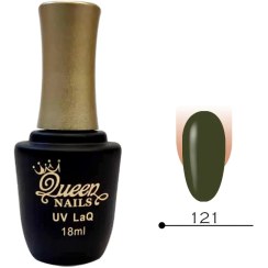 تصویر لاک ژل کوئین نیلز - 121 سبز تیره 