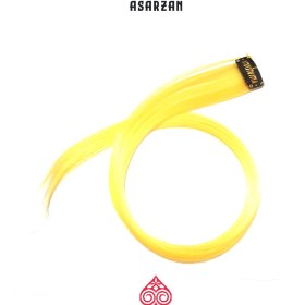 تصویر مو کلیپسی رنگی زرد 