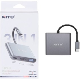 تصویر هاب 3 پورت نیتو NITU NN36 Type-C 