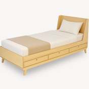 تصویر تخت خواب هاوین یک نفره کشودار 