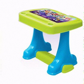 تصویر میز تحریر و صندلی آبی رنگ کودک مانی 