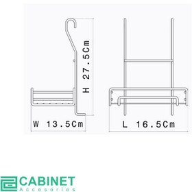 تصویر جا اسکاجی مشکی کوچک آویز-آوین آدلان ADLAN کد A6206 