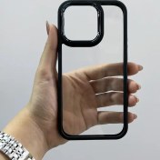 تصویر قاب آیفون 14 پرو شفاف دور رنگ new skin 