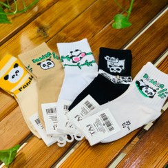 تصویر جوراب بچگانه نیم‌ساق پاندا 