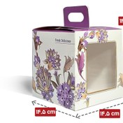 تصویر جعبه کیک مینی پنجره‌دار 14*14 طرح پردیس 