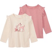 تصویر تی شرت آستین بلند نوزادی لوپیلو مدل سنجابک مجموعه دوعددی - 2 تا 6 ماه 