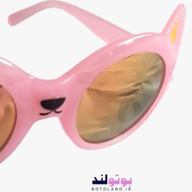 تصویر عینک بچگانه دخترانه صورتی طرح گربه مدل 40022 