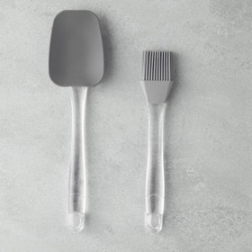 تصویر کاردک سیلیکونی انگلیش هوم مدل Chena سایز 25 سانتی خاکستری Silicone Spatula 25 cm Gray