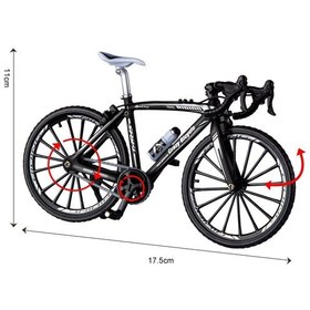 تصویر ماکت دوچرخه فلزی 1.10 Alloy Metal Die Cast Racing Bicycle Model Cycling Toy 