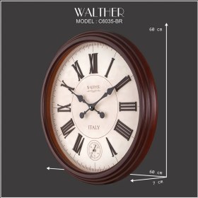 تصویر ساعت دیواری والتر مدل C6035BR 