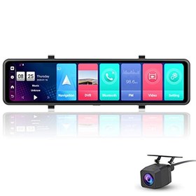 تصویر ShiZhen 2020 جدیدترین صفحه نمایش 12 اینچی با صفحه نمایش کامل 4G Touch IPS دوربین باتری عقب مشاهده اندروید 8.1 آینه ای RAM2GB ROM32GB با WiFi GPS Navi Bluetooth Music Dual Lens FHD 1080P 