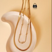 تصویر گردنبند دولاین ماری طلایی 