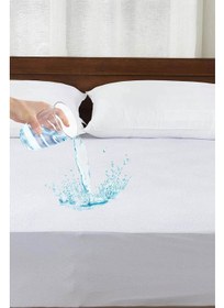 تصویر محافظ تشک ضدآب و قابل شستشو با کتان فیت شده برند mira home Liquid Waterproof Mattress Protector Cotton Fitted