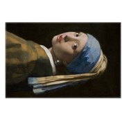 تصویر کادوپیچ پارچه‌ ای طرح دختری با گوشواره مروارید از ورمر 