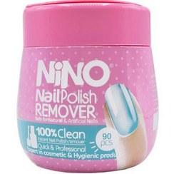 تصویر نینو پد لاک پاک کن بسته 90 عددی Nino remover nail polish pad 90 pcs