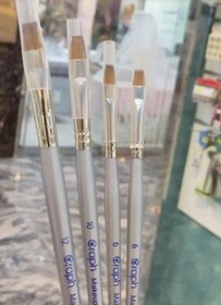 تصویر قلم کاشت ناخن گراف موی طبیعی سر تخت گراف GRAPH شماره 8 قلم مو مدل قلم موی 8 تخت گراف ا Graph 8 Flat Brush