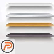 تصویر تخته شلف چوبی دیواری عرض 20 سانتیمتر | طول و رنگ متنوع 