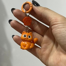 تصویر آویز پنجه گربه ای - سفید / J 