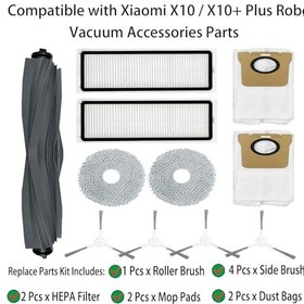 تصویر اکسسوری جارو رباتیک شیائومی مناسب مدل های Xiaomi X10 / X10+ Plus Robot Vacuum (ارسال 10 الی15 روز کاری) 