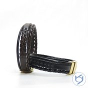 تصویر دستبند چرم بافت لوله ای و مغزی mk328 