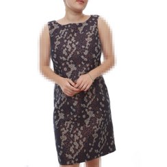 تصویر پیراهن کوتاه ژاکارد سرمه ای زنانه COMMA 