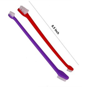 تصویر مسواک دو سر مخصوص سگ و گربه (بسته - ۱ عدد) برند generic Pet Dog/Cat'S Double Headed Toothbrush (Pack -1 Pcs)