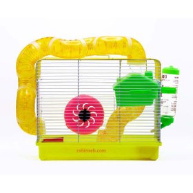 تصویر قفس همستر همراه با لوازم و تونل (رنگبندی متنوع) Birds' Park Hamster Cage withَ Accessories