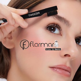 تصویر موچین و براش ابرو پاستل شماره 09 