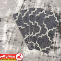 تصویر روپله ای گلیم فرش طرح مراکشی دودی 