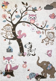 تصویر afrand machine carpet kids zoo design, code 147 