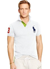 تصویر پولو شرت رالف لورن Ralph Lauren Custom-Fit Big Pony Polo Shirt White 