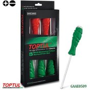 تصویر پیچ گوشتی جعبه ای ضربه ای دسته پلاستیکی ، 5 عددی تاپ تول – TOPTUL مدل GAAE0509