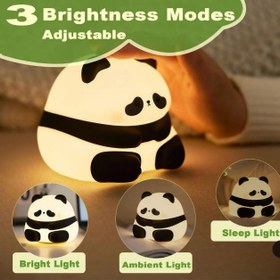 تصویر چراغ خواب سیلیکونی طرح پاندا Panda silicon lamp