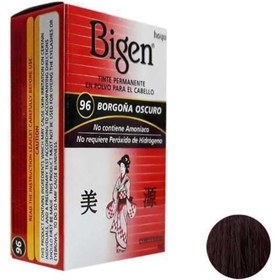 تصویر بیگن رنگ موی پودری96 بنفش بادمجانی(2397) Bigen hair color powder No. 96, weight 6 grams, eggplant purple color