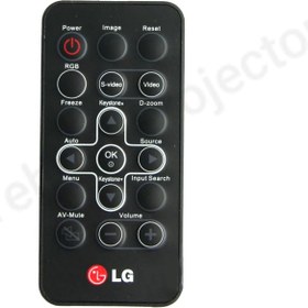 تصویر ریموت کنترل ویدئو پروژکتور ال جی کد 1 – LG projector remote control 