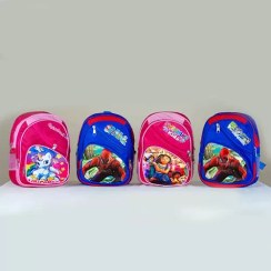 تصویر کوله پشتی پیش دبستانی طرح دار چند زیپ 