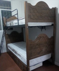 تصویر تختخواب دوطبقه مدل آرامش سایز 200 × 90 سانتی متر - بدون کشو 