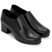 تصویر کفش زنانه چرمی شیما مدل 216 مشکی 