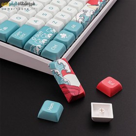 تصویر مجموعه کامل کیکپ طرح Coral Sea کیبورد مکانیکال Coral Sea PBT DoubleShot XDA Keycaps Full Set 