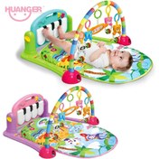 تصویر تشک بازی موزیکال نوزادی پلی جیم آبی Piano Fitness Rack