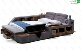 تصویر تخت خواب دو نفره هوشمند روژیا 