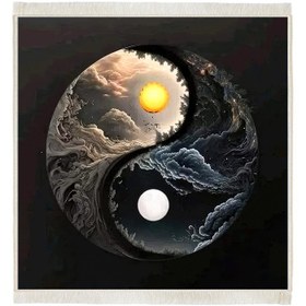 تصویر تابلو فرش و دیوارکوب طرح شب و روز ژاپن کد HAT.184.1 