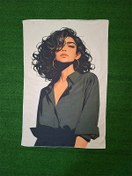 تصویر حوله زیرانداز ورزشی باشگاهی زن شاد 