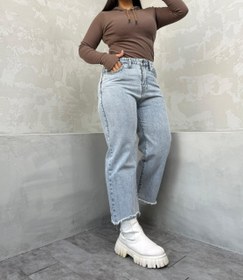 تصویر شلوار واید لگ یخی کد 4062 