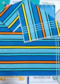 تصویر حوله حمام ماندگار راه راه سایز 160 * 95 