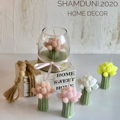 تصویر شمع شات شیشه ای لاله 