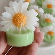 تصویر شمع وارمری گل بابونه قابل سفارش در تمامی رنگ ها 