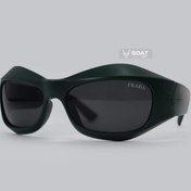 تصویر عینک آفتابی سایز بزرگ پرادا فریم فشن | رنگ سبز 