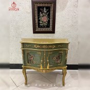 تصویر میز کنسول دو درب نقاشی برنز خور مدل B078 